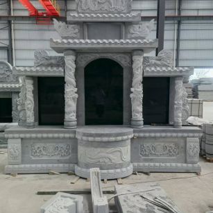 百色 芝麻灰高档墓碑，土墓，可定制
