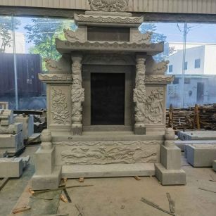 百色 芝麻灰高档墓碑、土墓，一套也支持定做