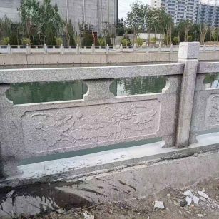 百色 芙蓉白大花桥梁、河道，石材栏杆、围栏、护栏