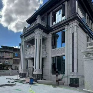 百色 别墅干挂，芝麻白与芝麻黑完美配合