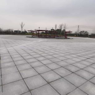 百色 芝麻白火烧面-公园广场地铺效果