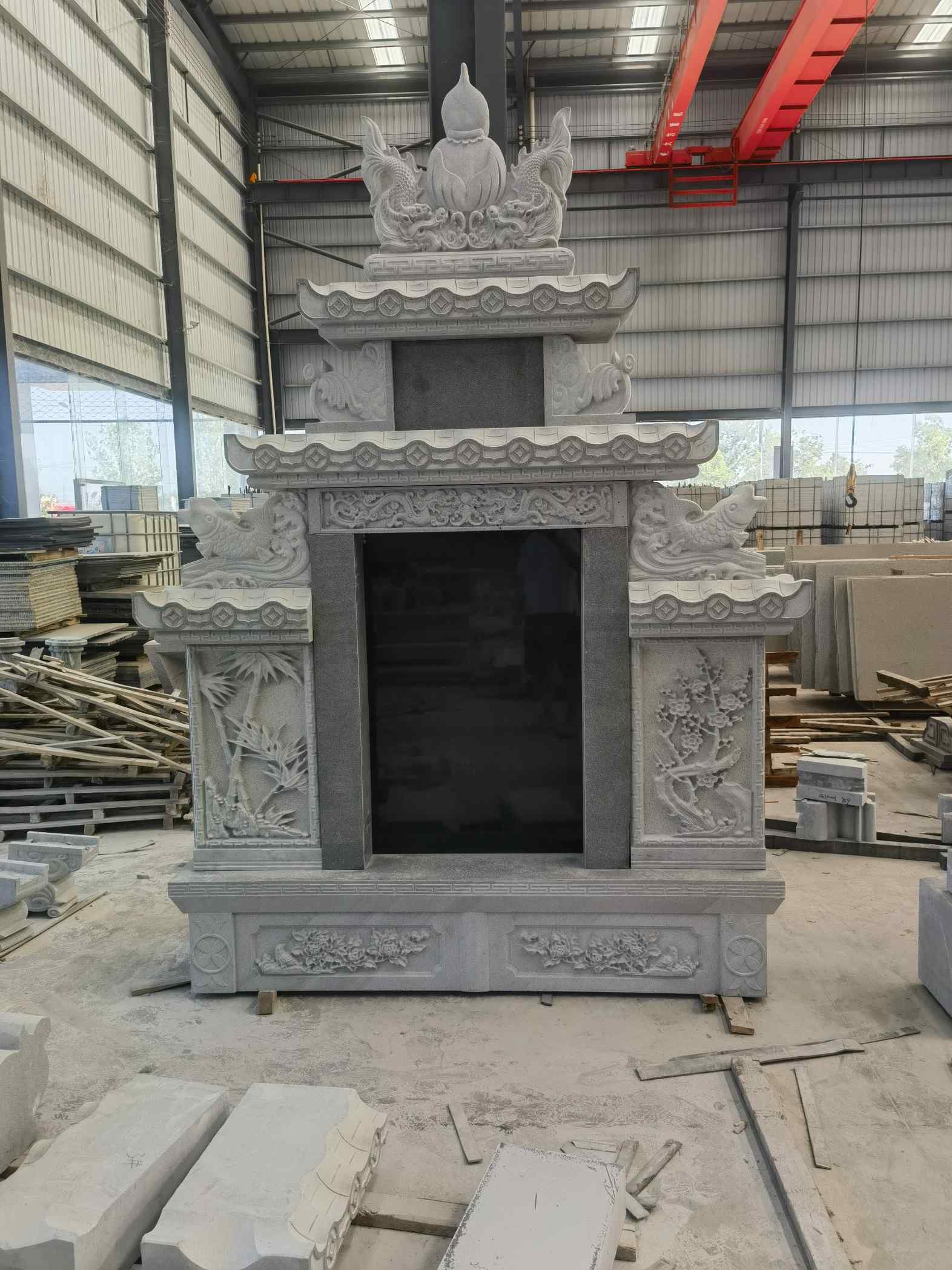 百色 芝麻灰高档墓碑、土墓，一套也支持定做