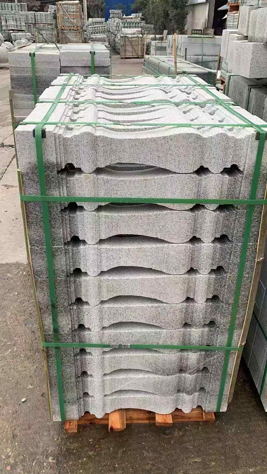 百色 芝麻白方形拉丝面，栏杆花瓶柱