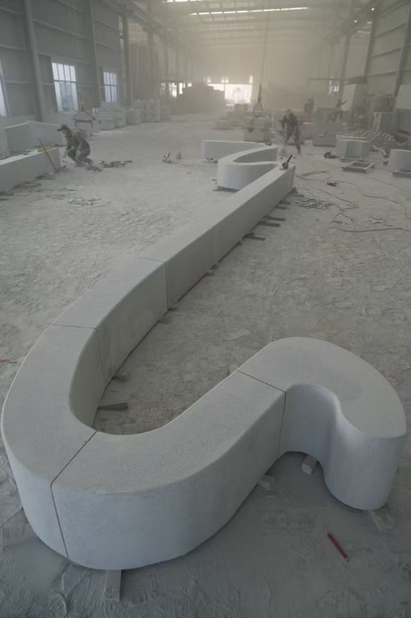 百色 花岗岩整石坐凳拼装