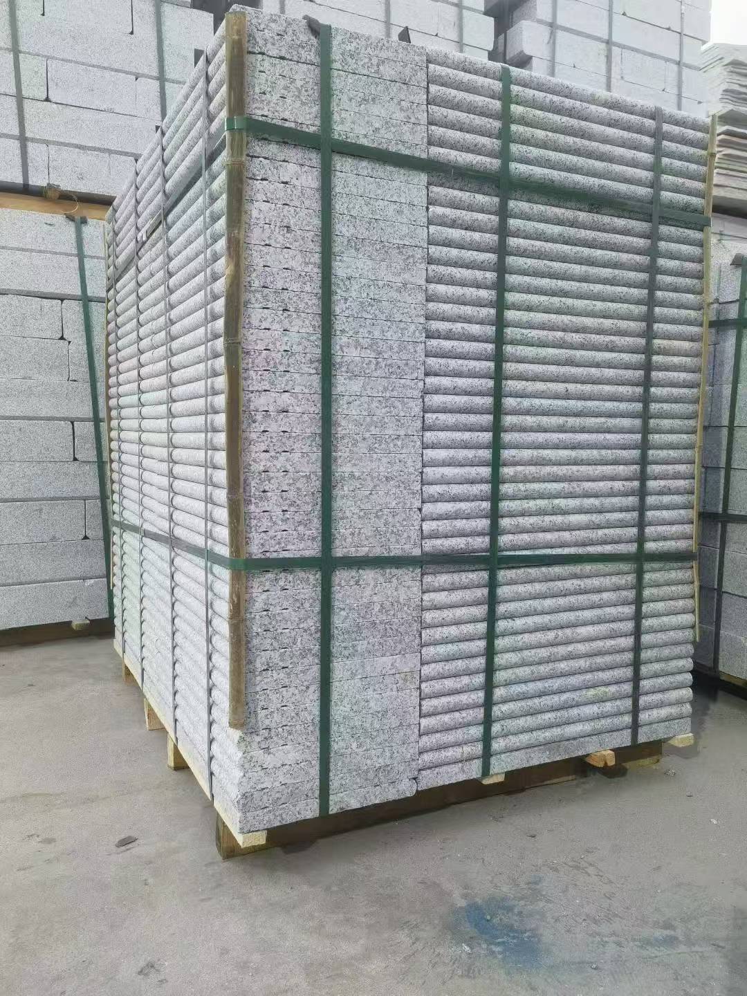 百色 芙蓉白3公分厚磨圆边、拉槽，楼梯踏步