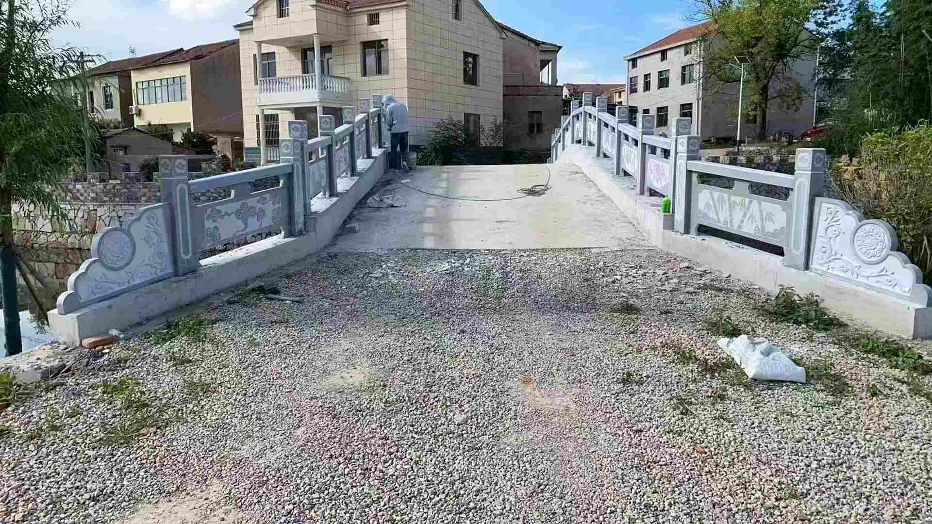 百色 芝麻灰花岗岩桥栏杆